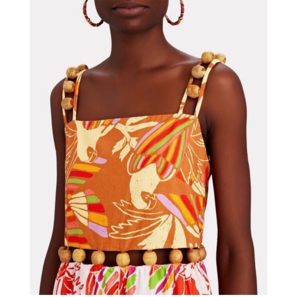 Farm Rio NWT Birds & Beads Maxi Dress - Picture 8 of 14